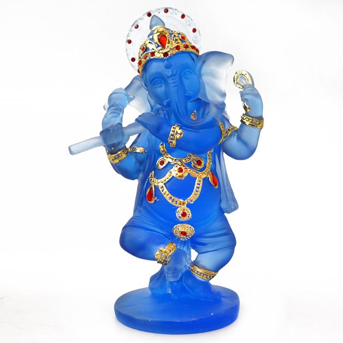 Статуетка Ганеш блакитний полімер №4