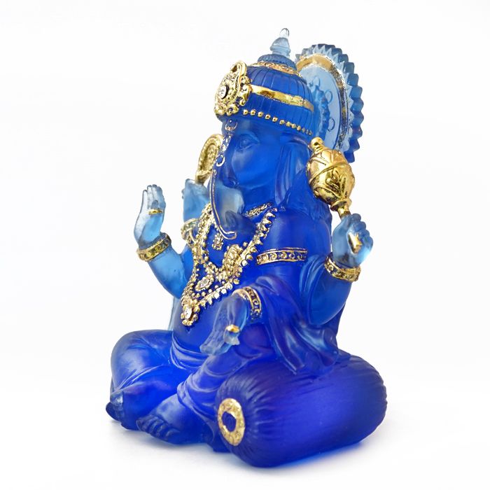 Статуетка Ганеш блакитний полімер №5
