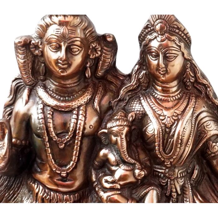 Статуя алюминиевая Шива Паривар 70 см