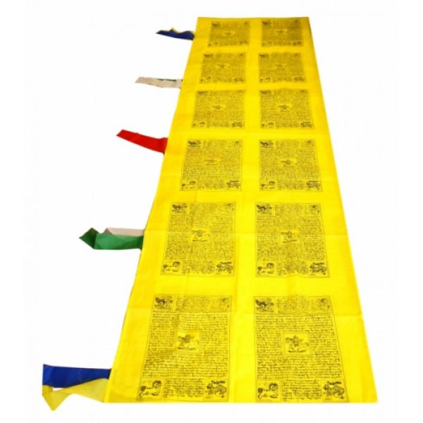 Тибетські прапорці ЛУНГ-ТА вертикальні 1 прапор жовтий