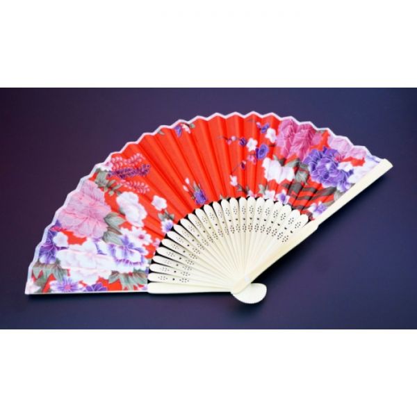 Веер дерево + сатин складной №1