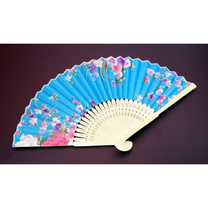 Веер дерево + сатин складной №10