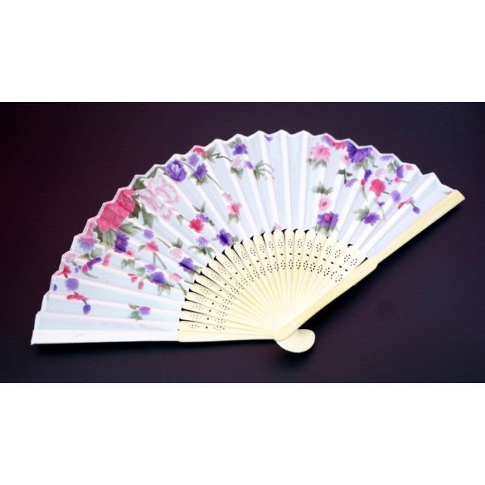 Веер дерево + сатин складной №11