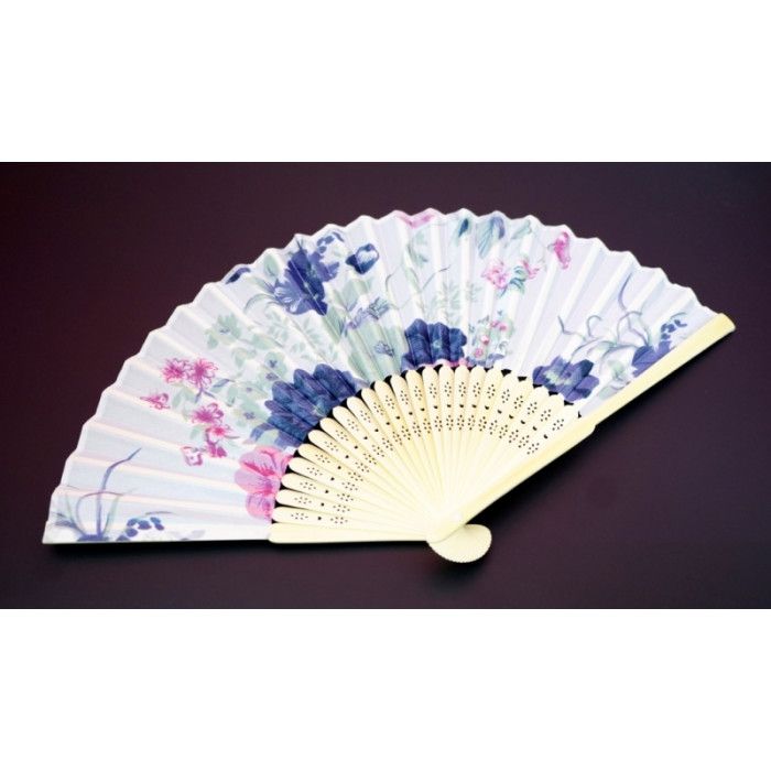 Веер дерево + сатин складной №13