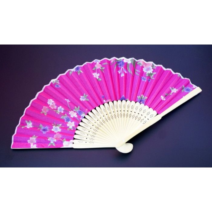 Веер дерево + сатин складной №15