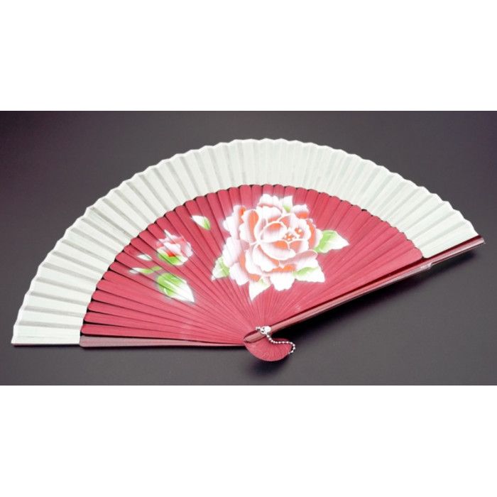 Веер сатин + бамбук №1 травяной