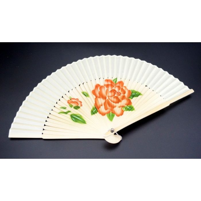 Веер сатин + бамбук №17 золотистый