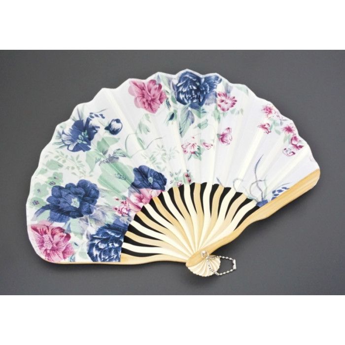 Віяло "Хвиля" шовк + дерево №1