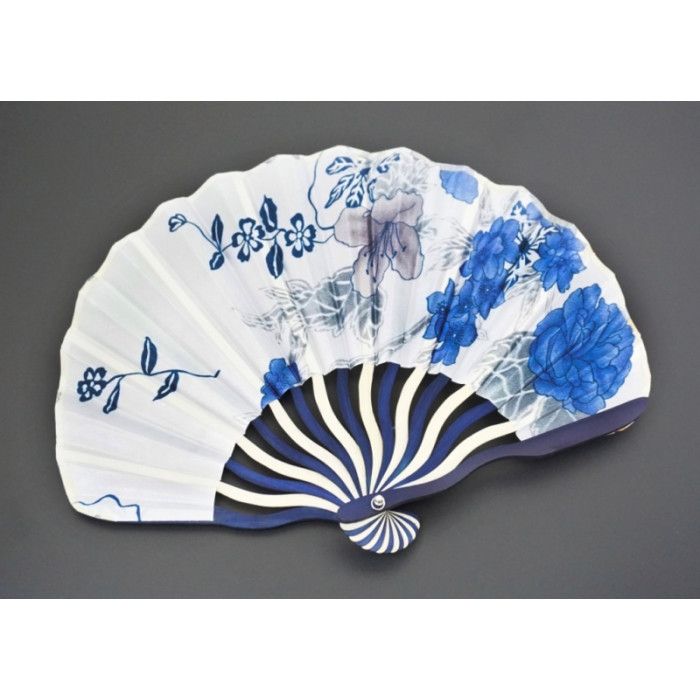 Віяло "Хвиля" шовк + дерево №3