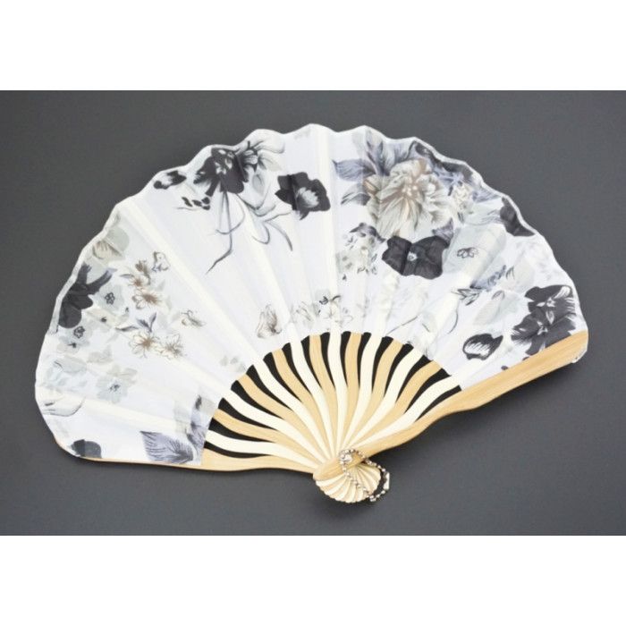 Віяло "Хвиля" шовк + дерево №6