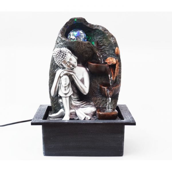 Водопад настольный Будда из полистоуна с подсветкой №7