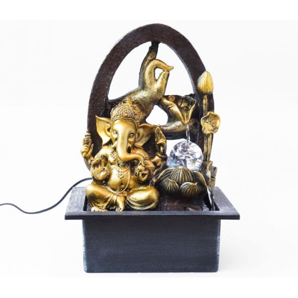 Водопад настольный Ганеш из полистоуна с подсветкой №7