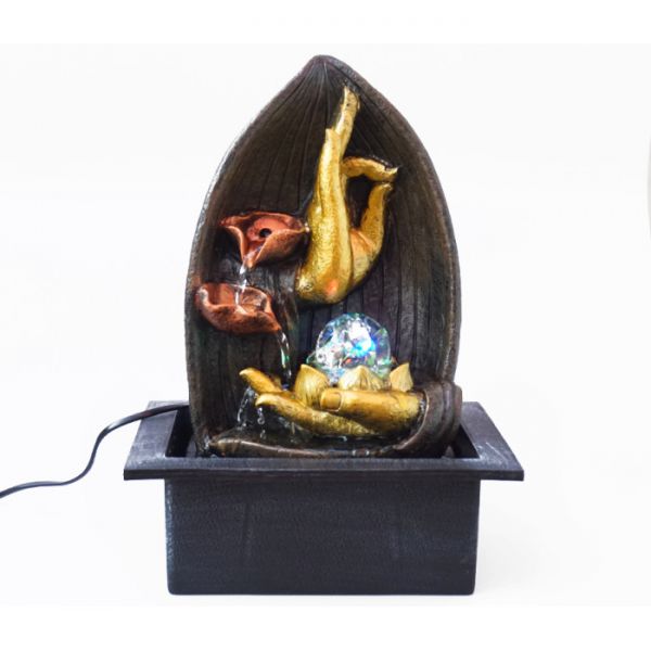 Водопад настольный Мудра из полистоуна с подсветкой