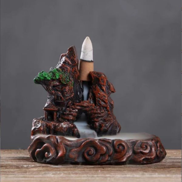 Подставка "Жидкий дым" из полистоуна "Домик в облаках"