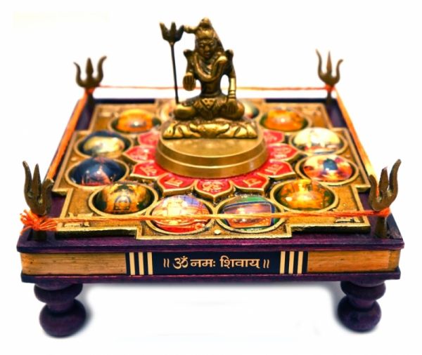 Янтра настільна 3D Сампурна Джотилінг бронза + дерево