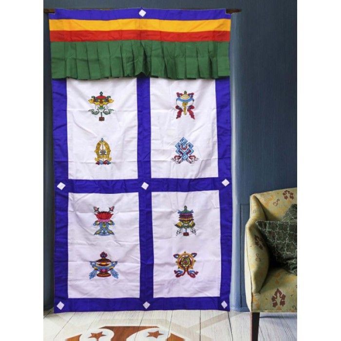 Завіса дверна тибетська з вишивкою №3