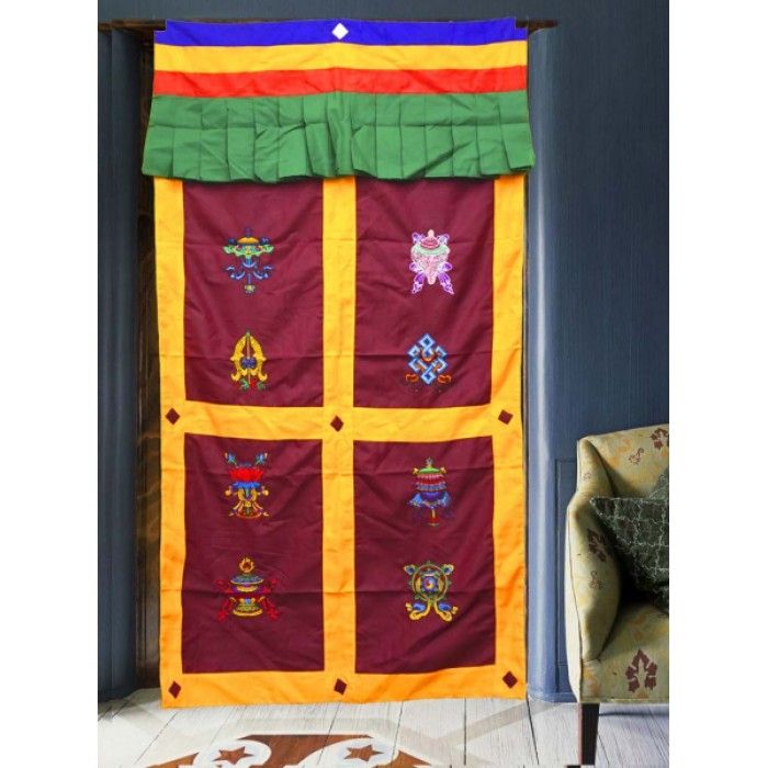 Завіса дверна тибетська з вишивкою №2